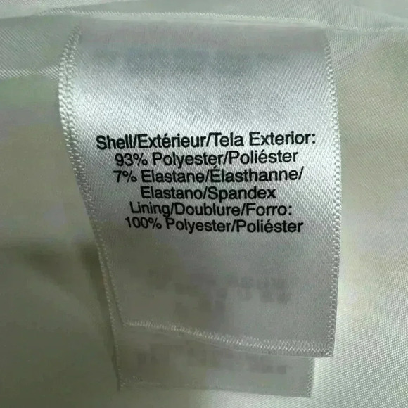 Donna Karan Modern Ivory Long Double Breasted Poly Vest Hook Closure Size 4 NWT - Picture 12 of 15